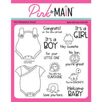 Pink and Main - Clear Photopolymer Stamps - Welcome Baby