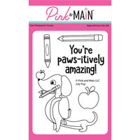 Pink and Main - Clear Photopolymer Stamps - July Pup
