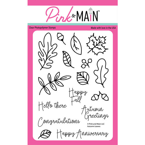 Pink and Main - Clear Photopolymer Stamps - Autumn Leaves