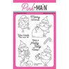Pink and Main - Clear Photopolymer Stamps - Silly Santas