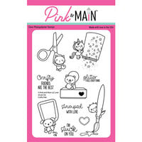Pink And Main - Clear Photopolymer Stamps - Crafty Pals