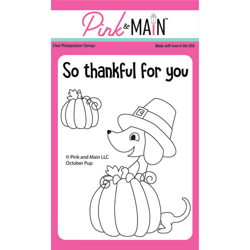 Pink and Main - Clear Photopolymer Stamps - October Pup