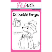 Pink and Main - Clear Photopolymer Stamps - October Pup