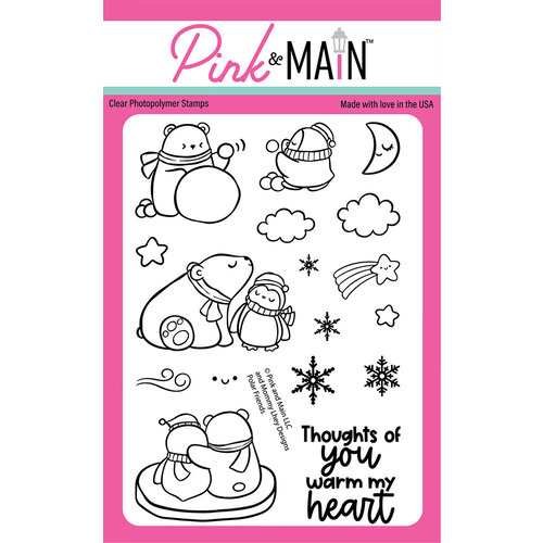 Pink and Main - Clear Photopolymer Stamps - Polar Friends