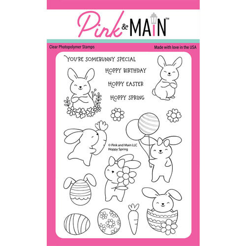 Pink and Main - Clear Photopolymer Stamps - Hoppy Spring