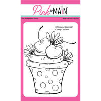 Pink and Main - Clear Photopolymer Stamps - Cherry Cupcake