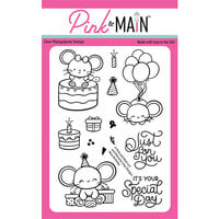 Pink And Main - Clear Photopolymer Stamps - Mice Birthday