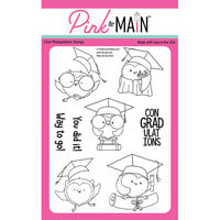 Pink and Main - Clear Photopolymer Stamps - Way To Go Owl