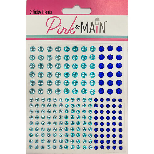 Pink and Main - Embellishments - Sticky Gems - The Blues