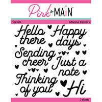 Pink and Main - Cheerfoil Collection - Adhesive Transfer Stickies - Simple Greetings