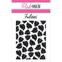 Pink and Main - Cheerfoil Collection - Foilable Panels - Tropical Leaves 4 x 5.25
