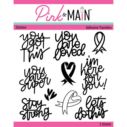 Pink and Main - Cheerfoil Collection - Adhesive Transfer Stickies - Stay Strong