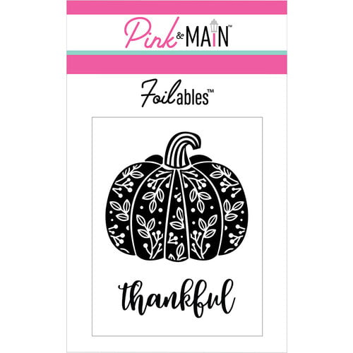 Pink and Main - Cheerfoil Collection - Foilable Panels - Thankful Pumpkin