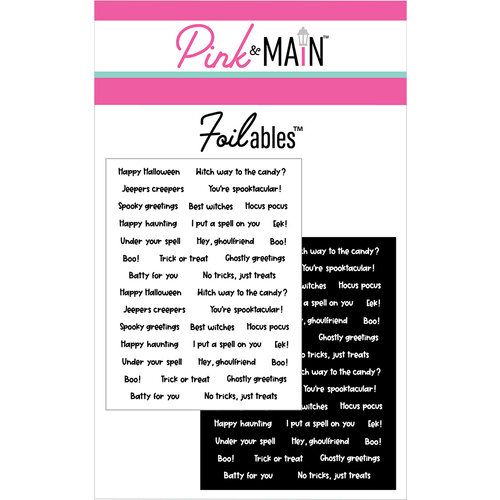 Pink and Main - Cheerfoil Collection - Foilable Panels - Halloween Sentiments