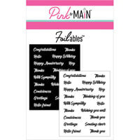 Pink and Main - Cheerfoil Collection - Foilable Panels - Script Sentiments