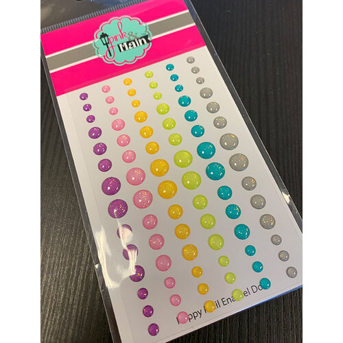 Pink and Main - Enamel Dots - Glitter - Happy Mail