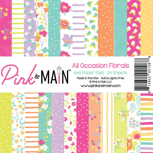 Pink and Main All Occasions Florals 6x6 paper pad 