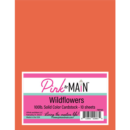 Pink and Main - 8.5 x 11 Solid Color Cardstock - 10 Pack - Wildflowers