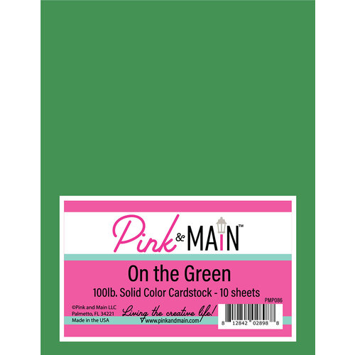 Pink and Main - 8.5 x 11 Solid Color Cardstock - On the Green