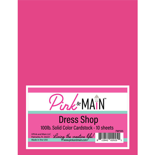 Pink and Main - 8.5 x 11 Solid Color Cardstock - 10 Pack - Dress Shop