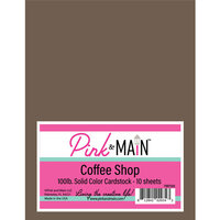 Pink and Main - 8.5 x 11 Solid Color Cardstock - 10 Pack - Coffee Shop