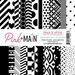 Pink and Main - 6 x 6 Foilable Cardstock - Black and White