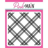 Pink and Main - 6 x 6 Embossing Folder - Plaid