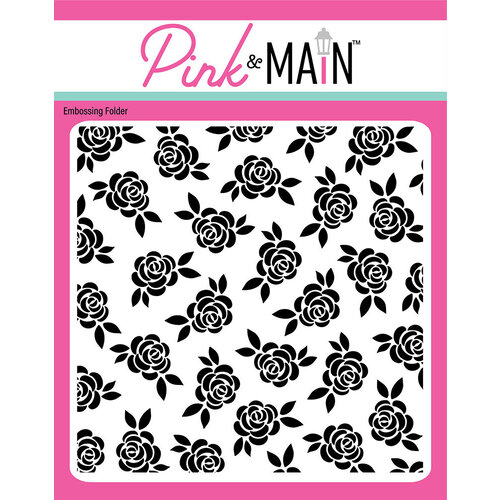 Pink and Main - Embossing Folder - Rose Garden