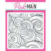 Pink and Main - 6 x 6 Embossing Folder - Catch a Wave