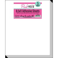 Pink and Main - Adhesive Sheets - 8.5 x 11 - 5 Pack