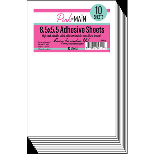 Pink and Main - Adhesive Sheets - 8.5 x 5.5 - 10 Pack