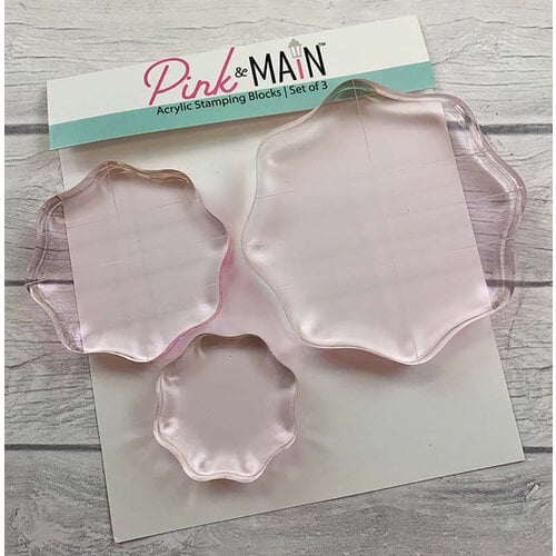 Pink and Main - Acrylic Stamping Block - 3 Pack