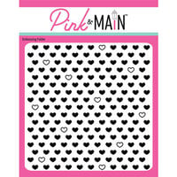 Pink and Main - Embossing Folder - Many Hearts