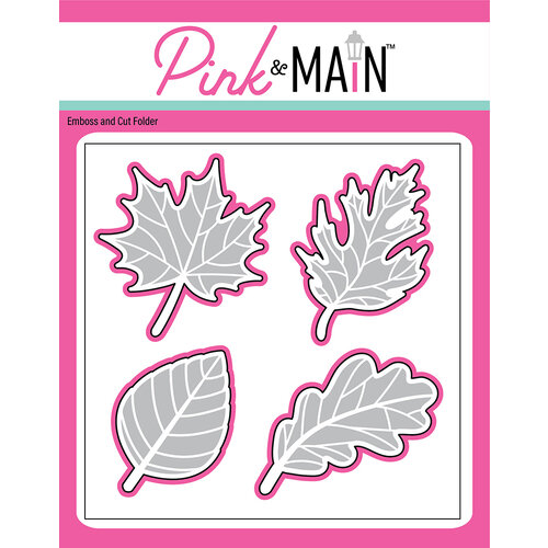 Pink and Main Fall Leaves Cut and Emboss Folder