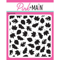 Pink and Main - Christmas - 6 x 6 Embossing Folder - Leaves