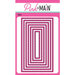 Pink and Main - Dies - Mini Stitched Rectangles Slimline 01