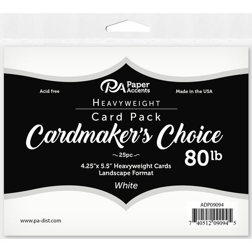 Paper Accents - Cardmakers Choice - Card - 5.5 x 4.25 - White - 25 Pack