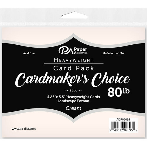 Paper Accents - Cardmakers Choice - Card - 5.5 x 4.25 - Cream - 25 Pack