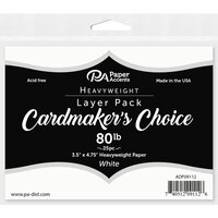 Paper Accents - Cardmakers Choice - Card Layer - 3.5 x 4.75 - White - 25 Pack
