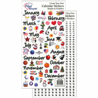 Paper Accents - Stickers - Calendar - Months and Numbers - Medium