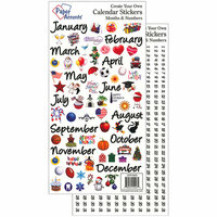 Paper Accents - Stickers - Calendar - Months and Numbers - Large