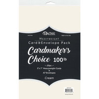 Paper Accents - Cardmakers Choice - Cards and Envelopes - 5 x 7 - Cream - 20 Pack