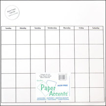 Paper Accents - 12 x 12 Calendar - Clear Plastic