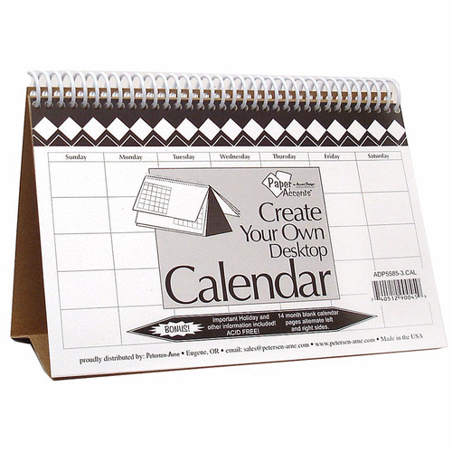 Paper Accents - Create Your Own Calendar - Desktop - 5.5 x 8.5 - 14 Month
