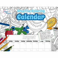 Paper Accents - Creative Coloring Collection - Monthly Calendar - 8.5 x 11 - Undated