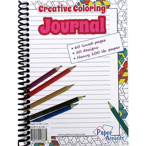 Paper Accents - Creative Coloring Collection - Journal - 5 x 7 - Lined