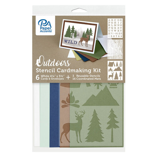 Paper Accents - Cardmaking Kit With Stencils - Outdoors