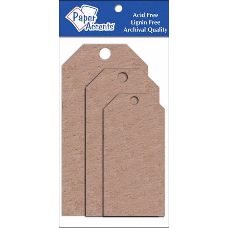 Paper Accents - Craft Tags - Assorted Sizes - Chipboard