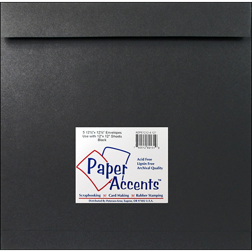 Paper Accents - 12.25 x 12.25 Envelopes - Black