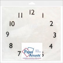 Paper Accents - 12 x 12 Clear Plastic Clock Face - 1-12